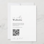 Invitation Code QR blanc contemporain tout en un Mariage (Dos)
