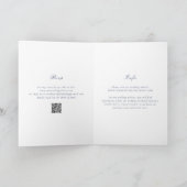 Invitation Code QR Bleu de la Marine Propre Mariage élégant (Intérieur)