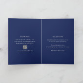 Invitation Code QR bleu marine moderne Mariage élégant (Intérieur)