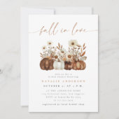 Invitation Code QR Boho Floral Automne Tout-en-Un pour Enterr (Devant)