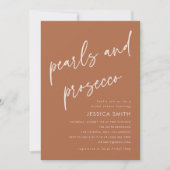 Invitation Code QR Boho Perles et Prosecco Enterrement de Vie (Devant)