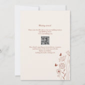 Invitation Code QR Boho Terre cuite Fleur sauvage Mariage 2 e (Dos)