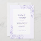 Invitation Code QR botanique floral lavande lilac (Devant)