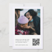 Invitation Code QR botanique floral lavande lilas dessiné (Dos)