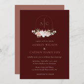 Invitation Code QR Botanogramme Mariage Bourgogne (Devant / Derrière)