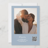 Invitation Code QR Brunch Et Bubbly Photo Bleu Pastel Enterre (Dos)