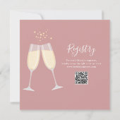 Invitation Code QR Bubbly Brunch Rose Poussiéreux pour Enterr (Dos)