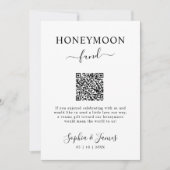 Invitation Code QR Cadeau de Lune de Miel Imprimable, Mariage (Devant)