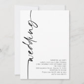 Invitation Code QR Calligraphié Élégant Toute Couleur Mariage (Devant)