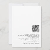 Invitation Code QR Calligraphié Élégant Toute Couleur Mariage (Dos)