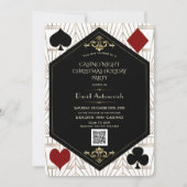 Invitation Code QR Casino Nuit Poker Noël Vacances  (Devant)
