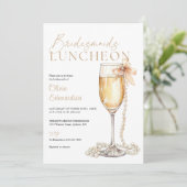 Invitation Code QR Champagne pour le déjeuner des demoiselles (Debout devant)