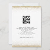 Invitation Code QR Citrouilles Paillettes Dorées Mariage Coup (Dos)