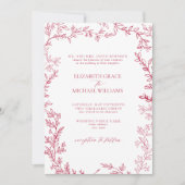 Invitation Code QR Classic Vivid Magenta Mariage (Devant)