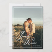 Invitation Code QR classique élégant tout en un Mariage photo (Devant)