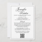 Invitation Code QR classique élégant tout en un Mariage photo (Dos)