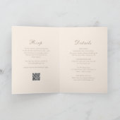 Invitation Code QR classique neutre Sandy Mariage élégant (Intérieur)