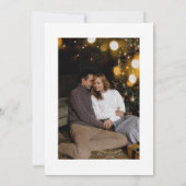 Invitation Code QR Classique Photo Mariage Enregistrer La Dat (Dos)
