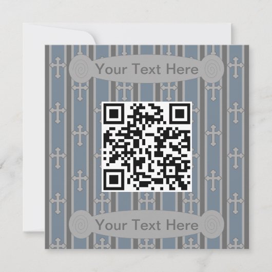 Invitation Code QR croisé fantaisie et amusant (Devant)