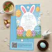 Invitation Code QR d'anniversaire de Pâques de Some Bunny Tur