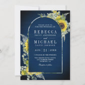 Invitation Code QR d'arche de tournesol Eucalyptus Mariage Na (Devant)