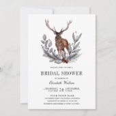 Invitation Code QR de cerf de la forêt de Woodland pour la fê (Devant)