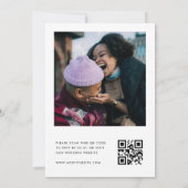 Invitation Code QR de contour floral dessiné moderne lilas la (Dos)