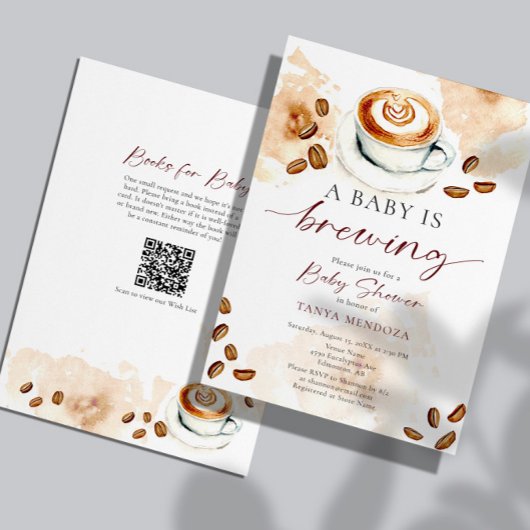Invitation Code QR de demande de livre pour Baby Shower "Un b