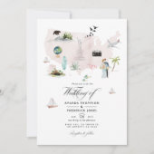 Invitation Code QR de destination de mariage à la Floride USA (Devant)