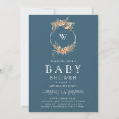 Invitation Code QR de fleurs sauvages d'automne Baby Shower B (Devant)