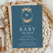 Invitation Code QR de fleurs sauvages d'automne Baby Shower B