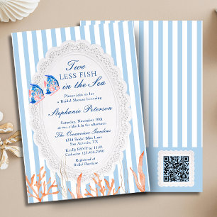Invitation Code QR de la Baby Shower 'Deux Poissons de Moins