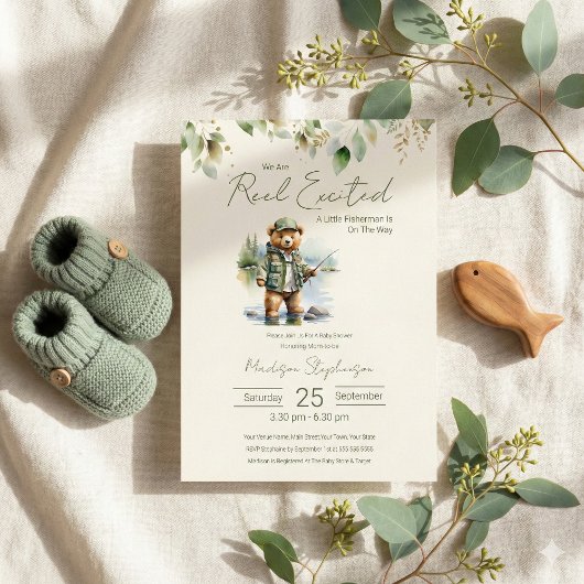 Invitation Code QR de la Baby Shower pour Garçon avec Mouline