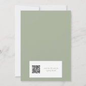 Invitation Code QR de la Baby Shower Silly Goose Green Gingha (Dos)