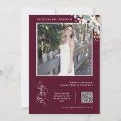 Invitation Code QR de la douche de mariée avec verdure de Bou (Dos)