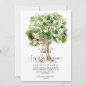 Invitation Code QR de la famille de l'arbre aquarelle (Devant)