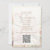 Invitation Code QR de la Fête de Fiançailles au Monogramme Tr (Dos)