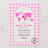 Invitation Code QR de la Fête de Mariage Gingham Aventure Voy (Devant)
