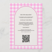 Invitation Code QR de la Fête de Mariage Gingham Aventure Voy (Dos)