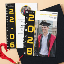 Code QR de la fête de remise des diplômes jaune no