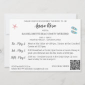Invitation **Code QR de la fête de weekend plage EVJF** (Dos)