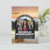 Invitation Code QR de la fête d'envoi de voyage de fin d'étud (Debout devant)
