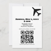 Invitation Code QR de la fête d'envoi de voyage de fin d'étud (Dos)