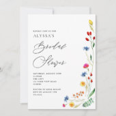 Invitation Code QR de la Fête des mariées de pré fleur sauvag (Devant)