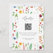 Invitation Code QR de la Fête des mariées de pré fleur sauvag (Dos)