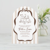 Invitation Code QR de la fête prénuptiale Love Is Brewing Cof (Debout devant)