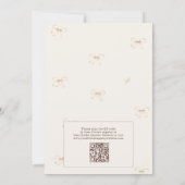 Invitation Code QR de la fête prénuptiale rustique de la citr (Dos)