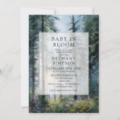 Invitation Code QR de la forêt Baby In Bloom pour la fête de (Devant)