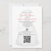 Invitation Code QR de la Mariage de Fête des mariées (Devant)