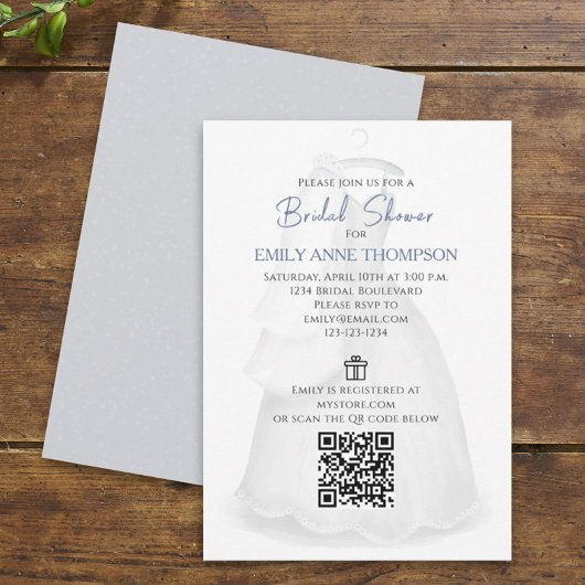 Invitation Code QR de la Mariage de Fête des mariées